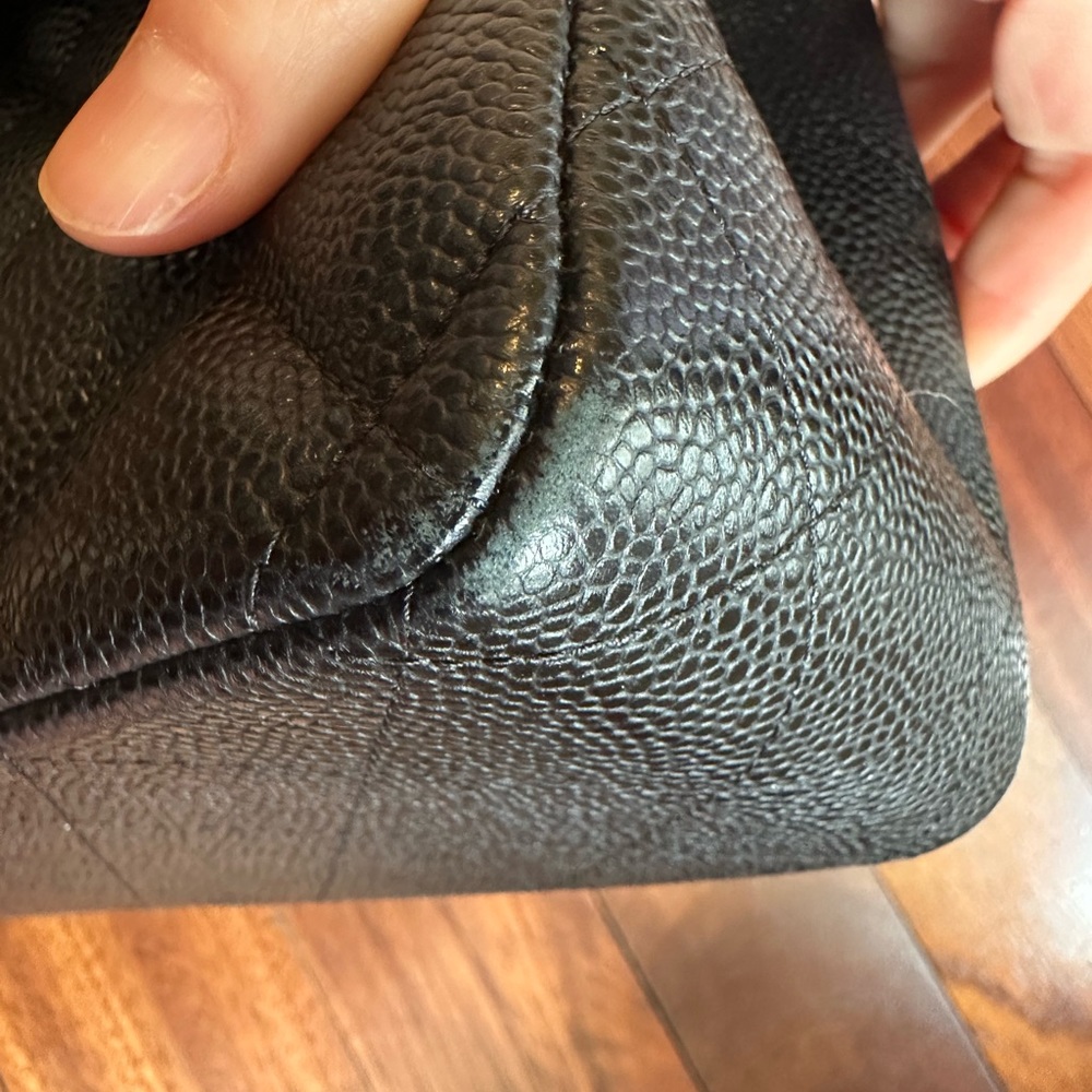 Authentic Classic Chanel black cavier jumbo - Picture 8 of 10